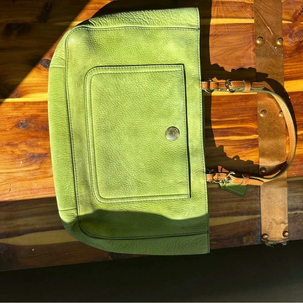 Vintage Coach Bag - green suede - Picture 5 of 6